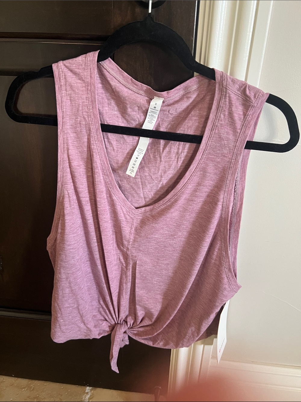 Lululemon NWT Women’s Pink Tie-Front Sleeveless Top